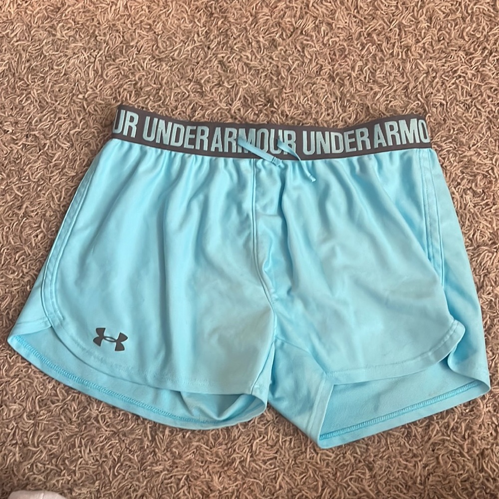Light blue under armour shorts